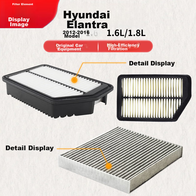 Ouji Dual Filter Set Car Air Conditioning Filter + Air Filter Cleaner 21-25 Hyundai Tucson L-1.5T 1
