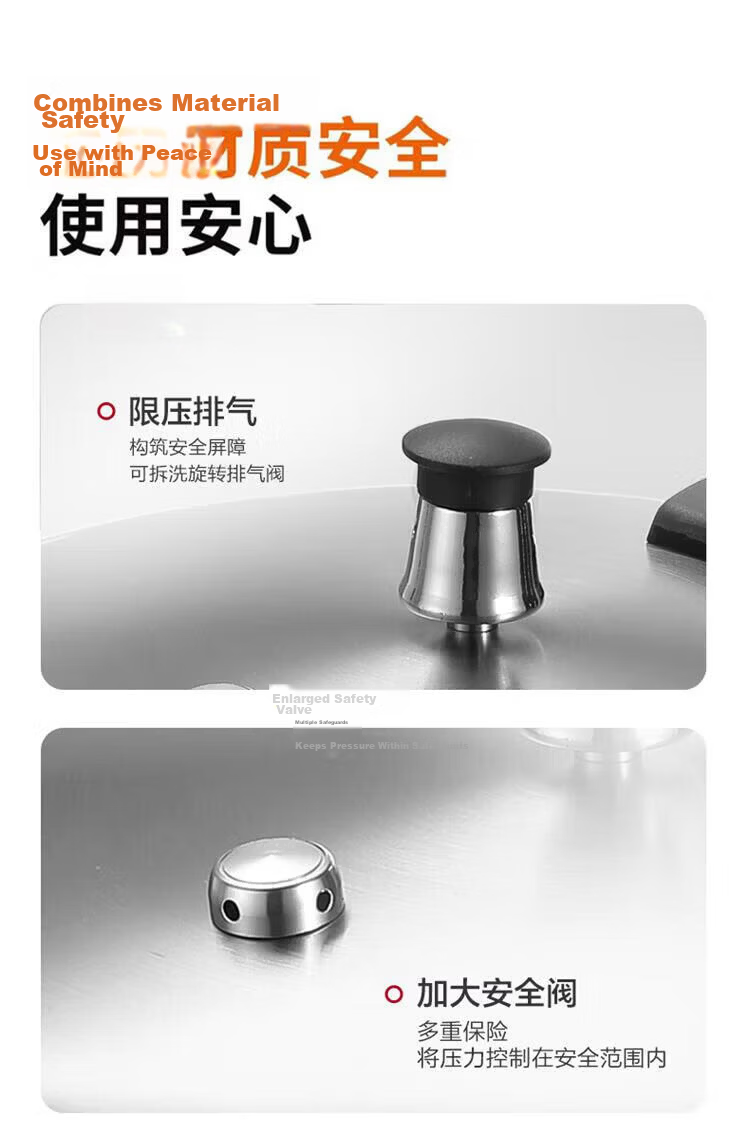 SUPOR Pressure Cooker, 304 Stainless Steel, 24cm, 100KP High Pressure Safe Explosion-Proof, Compatible with Induction Cooker, YW243FB1 9