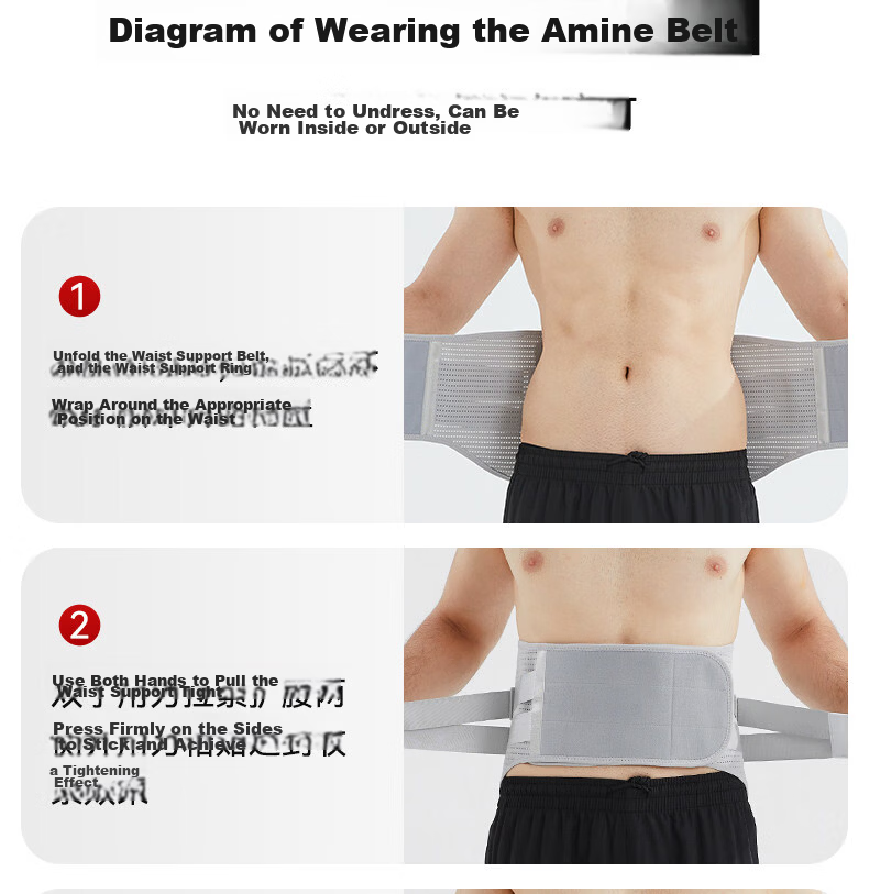 LI-NING Lumbar Support Belt Sports Waist Brace for Disc Herniation Lumbar Muscle Strain Steel Plate Support Fitness Waist Trainer Abdominal Binder Long Sitting Back Support 20