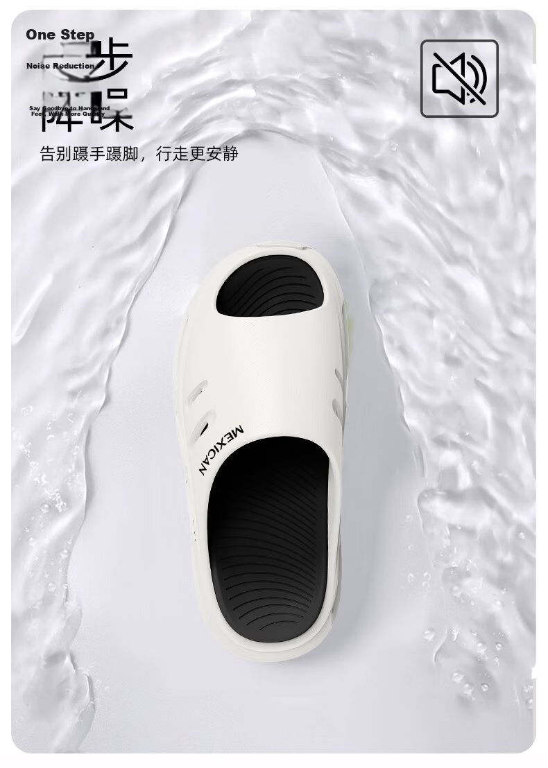 MEXICAN Sports Slippers for Men, Outdoor Wear, Air Cushion Shock Absorption, Summer Home Beach Non-Slip Stepping-In Feeling Sandals, Black 40-41 4