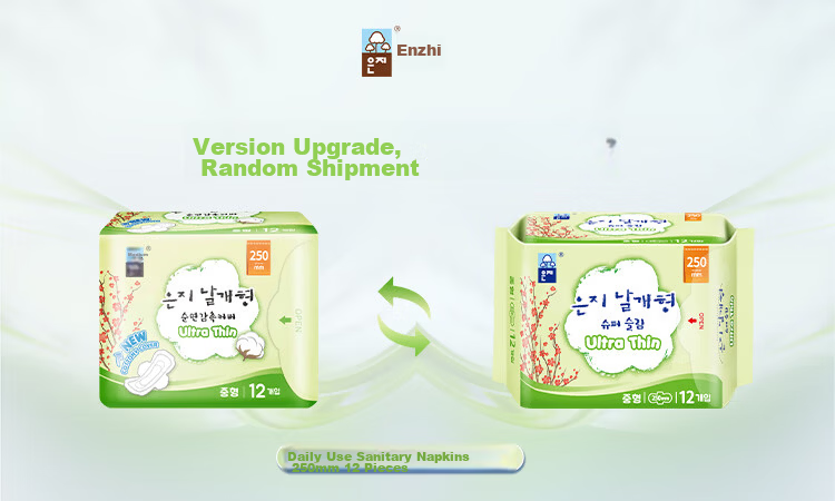 Eun Jee Cat Xiaofei Daily Sanitary Napkins, 245mm, 10 Pieces, Ultra-Thin, Lightweight, Breathable, Cloud-Like Feel, Skin-Friendly, Absorbent, Anti-Sticky, Anti-Leakage 1