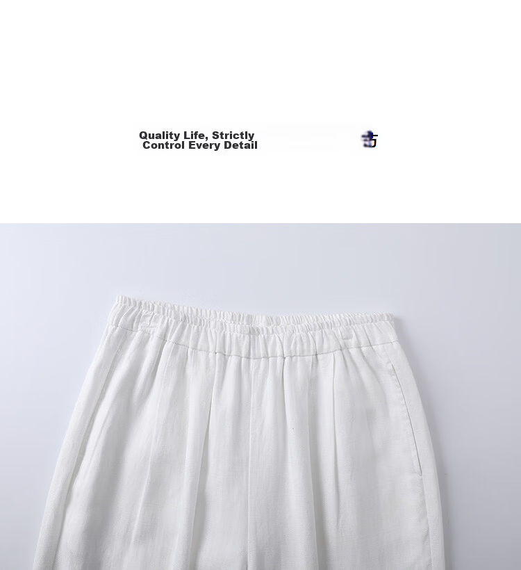 Demana [with Linen Lyocell] Summer Cropped Carrot Pants Intellectual Style Pleated Waist Slimming Casual Pants for Women Premium Feel 15