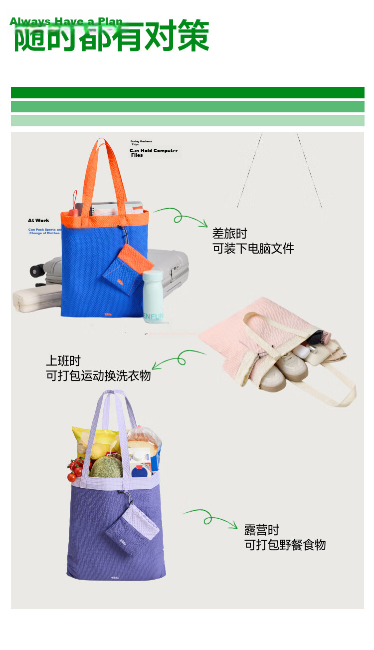 Beneunder Shoulder Bag, Women's Handbag with Foldable Pockets, Mini Tote Bag, Portable Travel Shopping Bag, Handbag GP155 13
