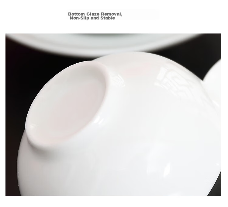CLITON Kung Fu Tea Set Minimalist Office Home White Porcelain Teapot Tea Cups Tea Tray Fairness Cup 9-Piece Set 8