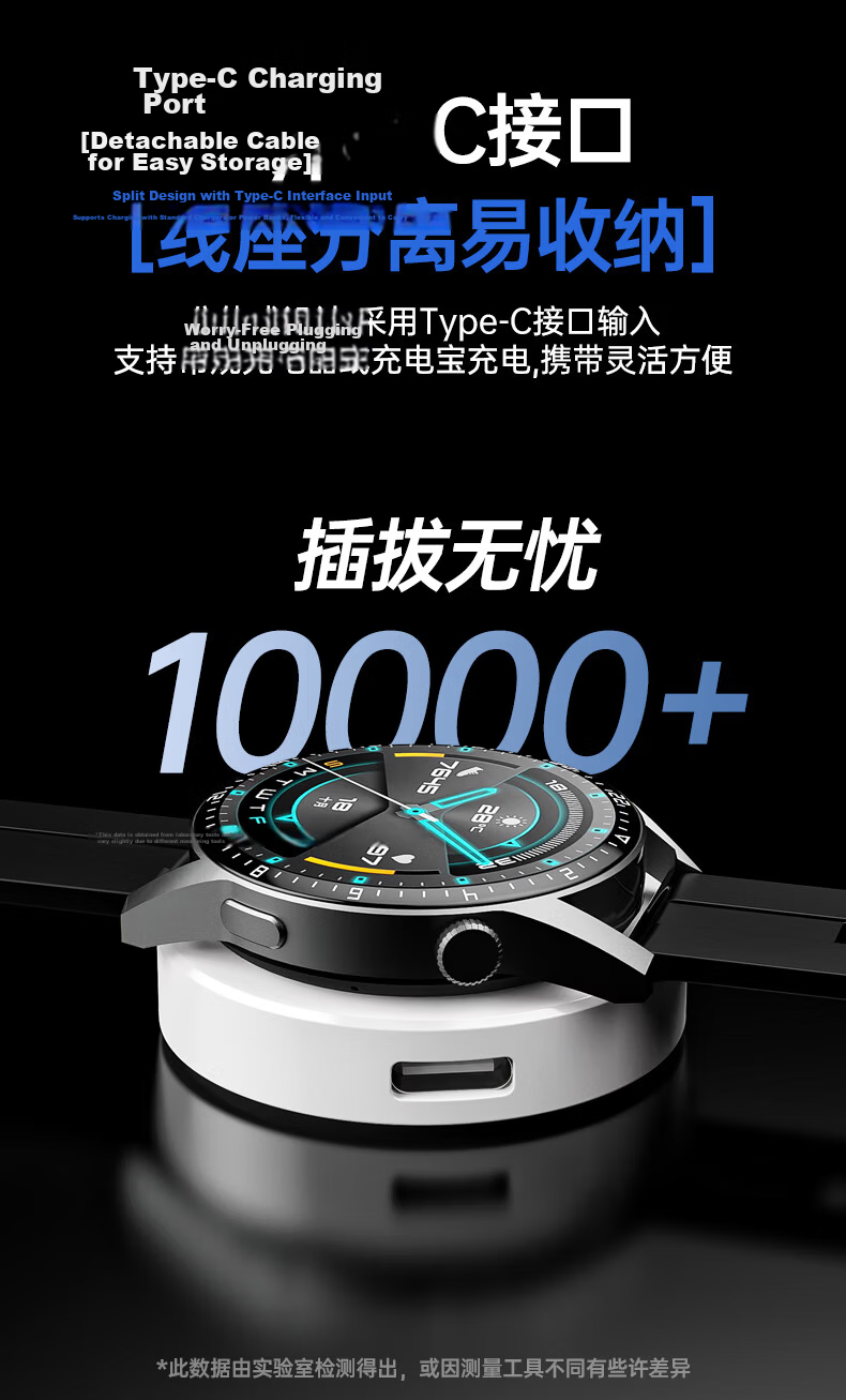 Kewo USB Fast Charger Magnetic Charging Cable Compatible with Huawei Watch GT6/5/4/3 Pro, Watch 5/4/3/2, D2, FIT5/4 Universal Charging Dock 10