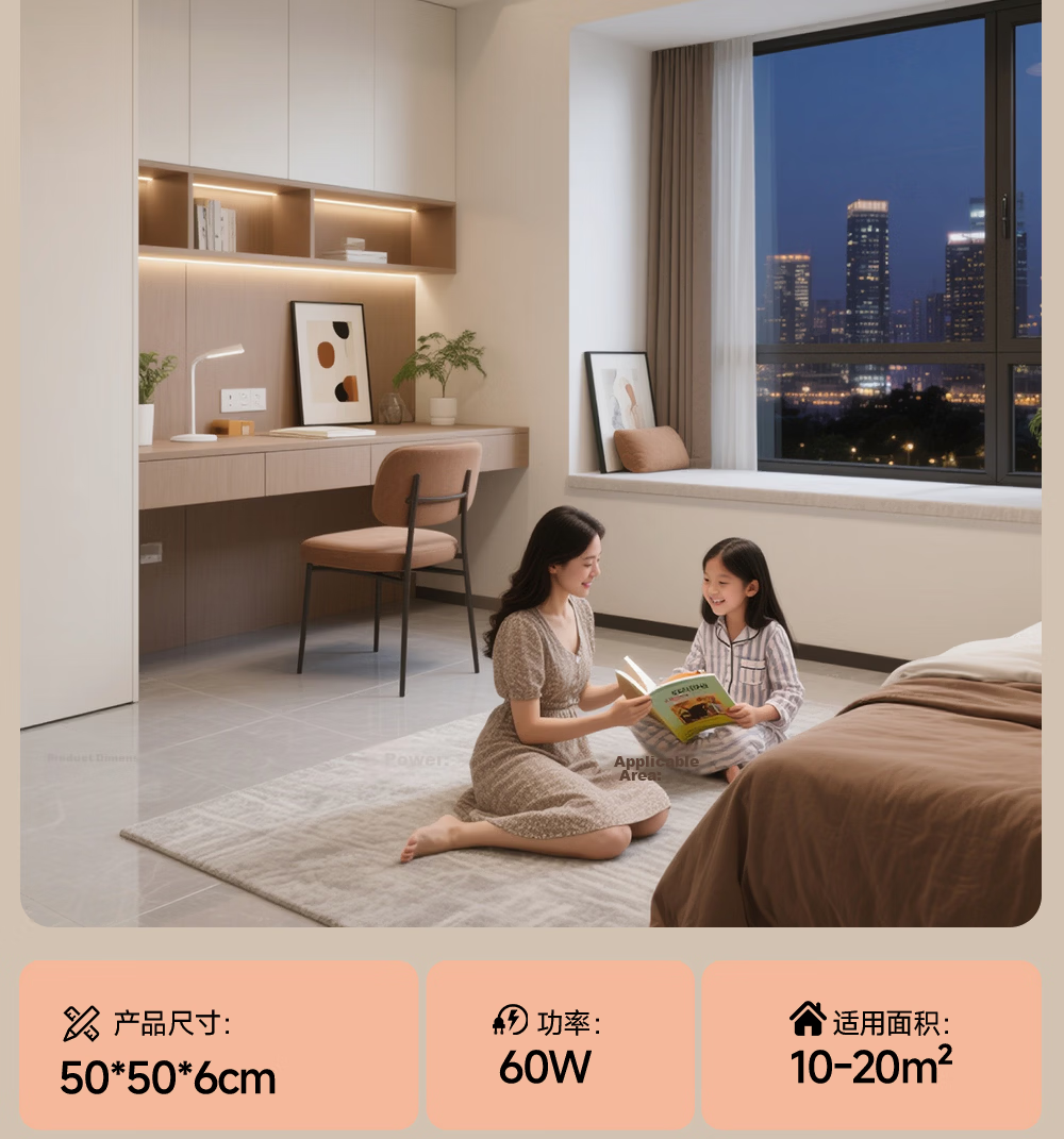 GUJIA LED Ceiling Light Luxury Crystal Imitation Eye Protection PR Light Living Room Bedroom Lamp 50CM - Three Colors [Installation Included] 32