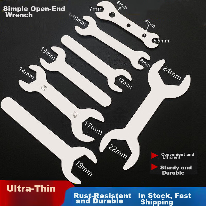Meipai Ultra-thin Open-end Wrench Furniture Bathroom Toy Appliance Installation Easy Disposable Single-head Double-head Fixed Wrench Set 1
