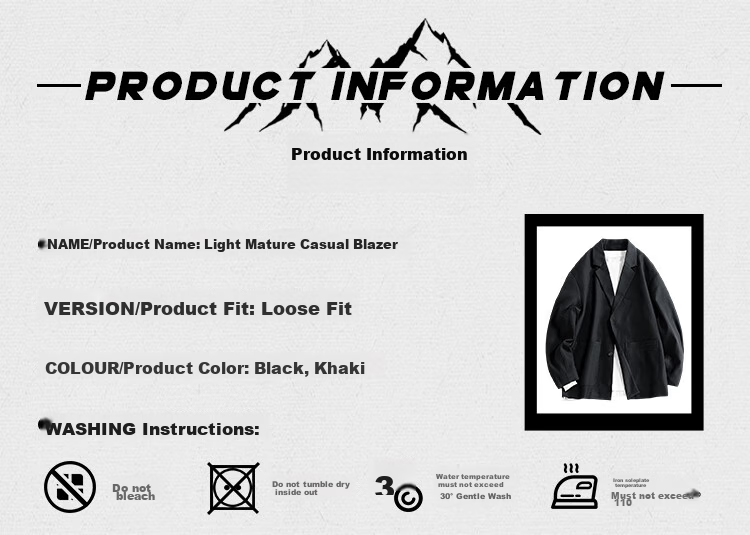 Dingfengbaoluo Solid Color Casual Blazer Autumn Jacket Men's High-End Stylish Suit Fashion Top EX03 Black XL 6