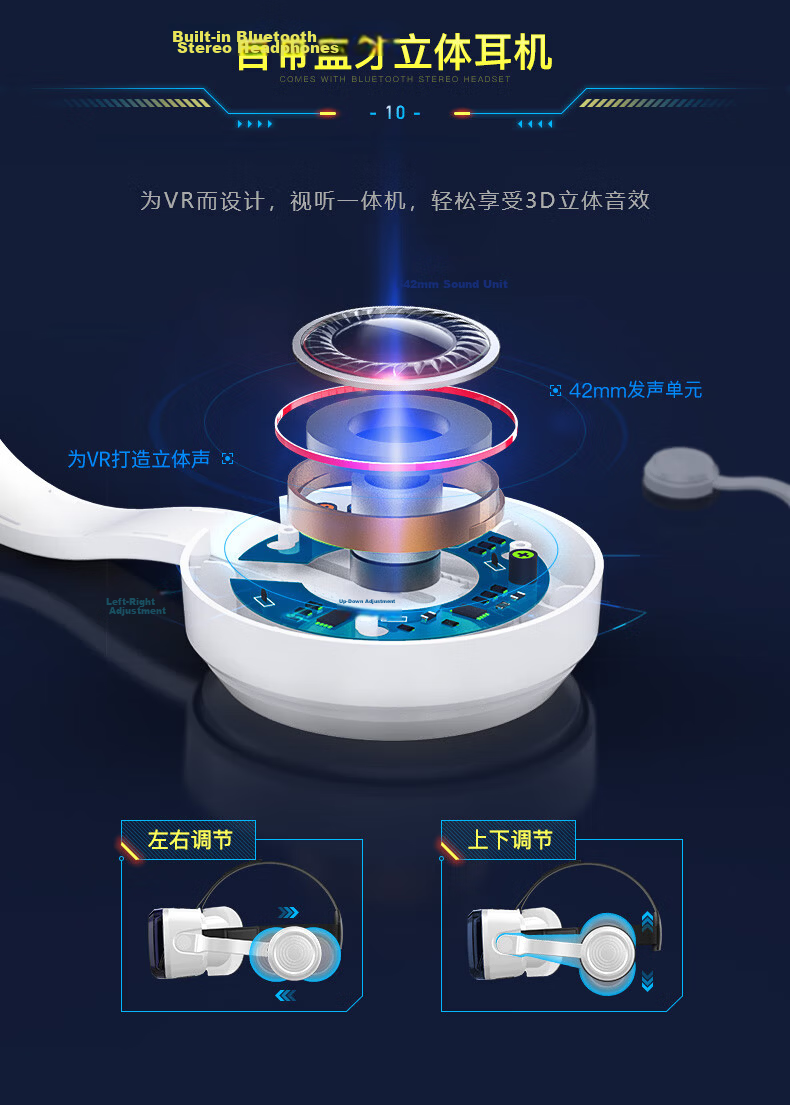 Qianhuan Magic Mirror G04BS 11th Gen VR Glasses Smart Bluetooth 3D VR Headset for Mobile Games 9