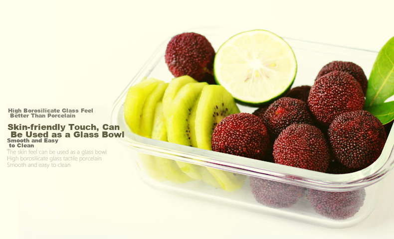 Creative Heat-resistant Glass Food Storage Box for Office Workers Microwave Lunch Box Refrigerator Storage Bento Box 700ml*2 19