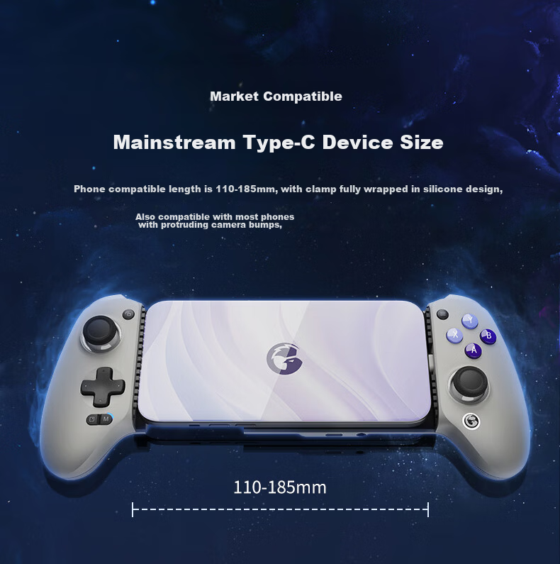 GAMESIR G8 Sagittarius Type-C Mobile Game Controller for Android iOS iPhone 15 with Extendable Handle, Streaming, Hall Sensor Joystick, Delta Design 19