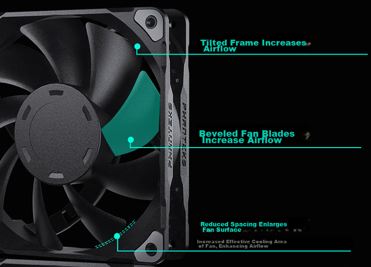PHANTEKS M25 Elegant Black 14cm Desktop Case Cooling Fan X3 Bundle (FDB Hydraulic Bearing, Series Connection Cable, 4-Pin PWM Temperature Control, Enhanced Airflow) 7