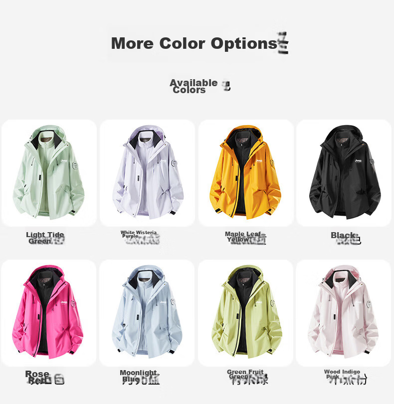JEEP SPIRIT 2025 New Men's Outdoor Three-Protection Graphene Warm Jacket 26188 Moonlight Blue XL 11
