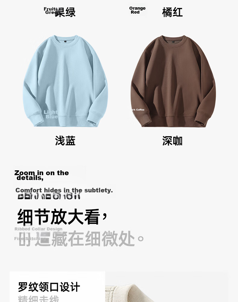 TonLion Men's Waffle Knit Pullover Hoodie Spring Heavyweight Solid Color Casual Loose Fit Long Sleeve Jacket for Youth Sports 20