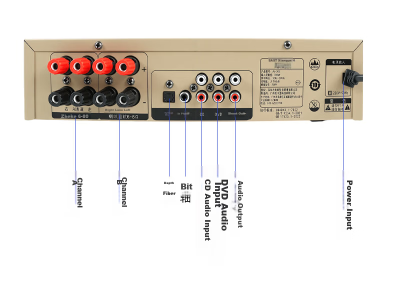 SAST AV-208 High Power Amplifier Home Karaoke KTV Bluetooth Professional Home Theater Conference Audio Amplifier 12