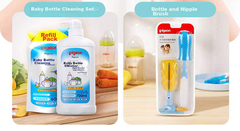 Pigeon [First Baby Bottle] Glass Wide-Neck Bottle, 80ml, SS Size Nipple, 0 Months+ 14