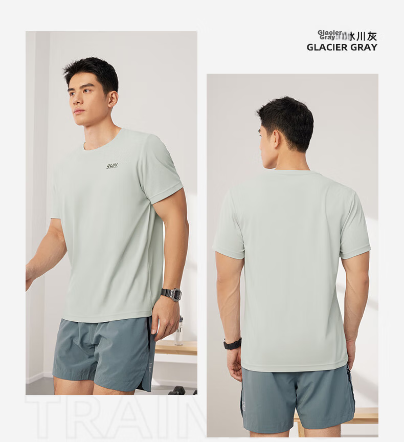 361° Men's Short-Sleeve T-Shirt, Summer Quick-Dry Sports Running Loose-Fit Fitness Casual Men's Tee Clothing 652524113H-2 20