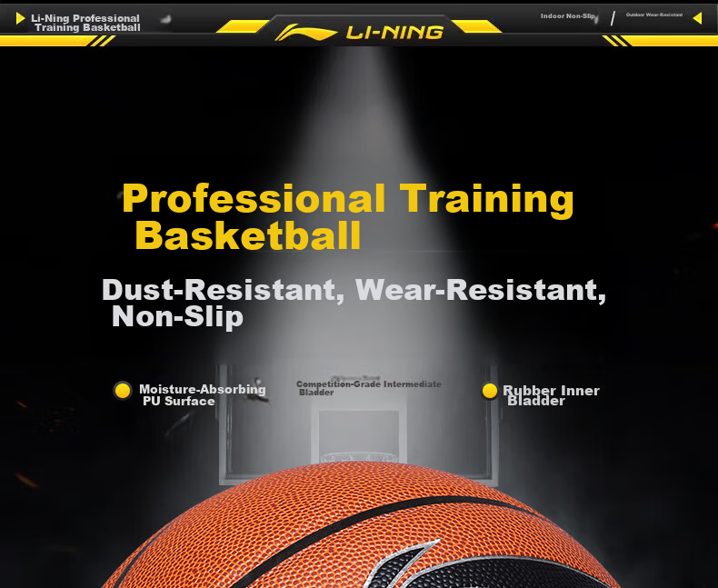 Li-Ning Basketball for Adults, Professional Competition Basketball for Teenagers Aged 12-18, Outdoor Basketball Training for Middle School Entrance Exam, Gift for Boys 1