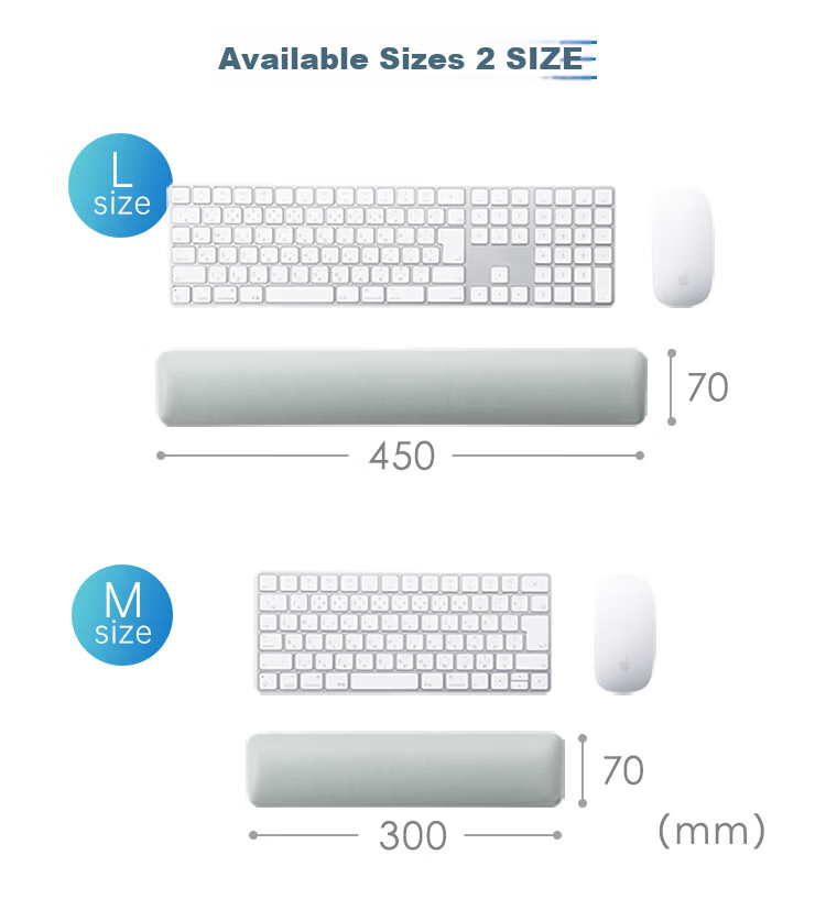 SANWA Ergonomic Keyboard Wrist Rest Mechanical Keyboard Wrist Support Office Gaming Soft Jelly Silicone Washable Non-Slip GTOK8 Black L 450mm 4