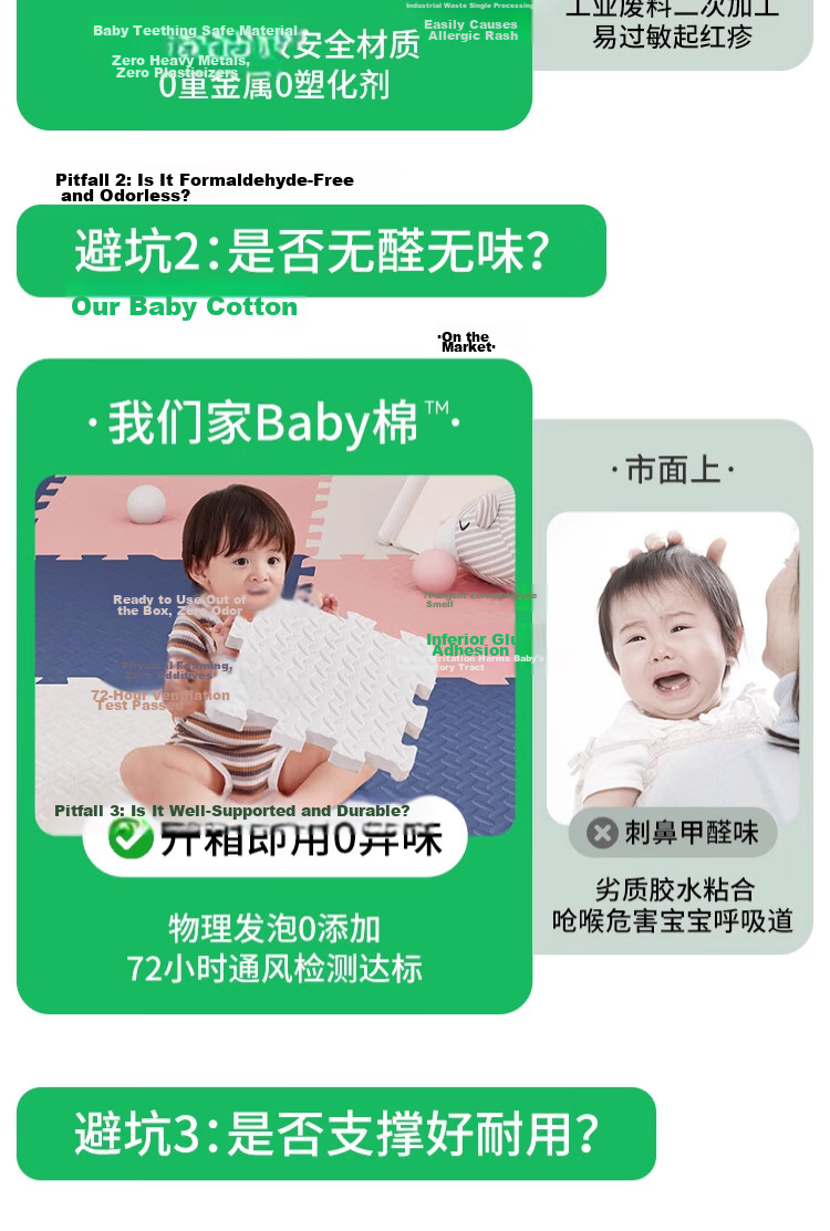 Zichen Foam Floor Mat, Baby Crawling Pad, Anti-Fall Mat, Thickened Spliced Crawling Mat, Living Room Home Use Play Mat 5