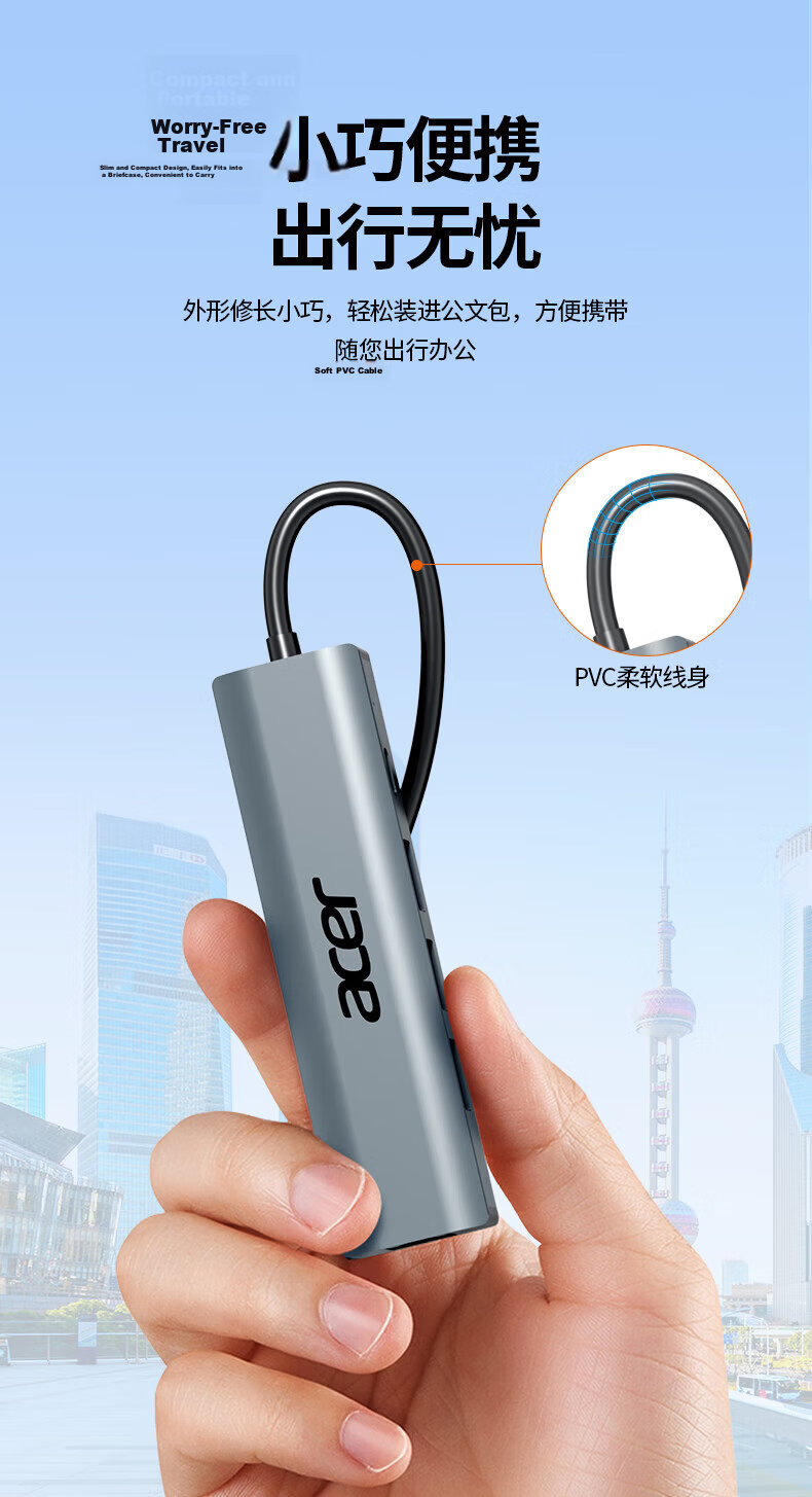 Acer Type-C to Ethernet Adapter, Wired Network Card Converter, USB Hub Compatible with IPad, Lenovo And Huawei Laptop Expansion Dock, Network Cable Adapter 14