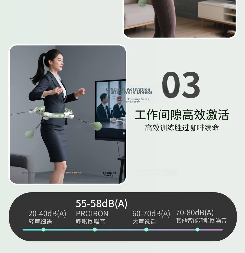 PROIRON Hula Hoop Weighted Waist Slimming Smart Counting Adult Detachable Low Noise Green 19