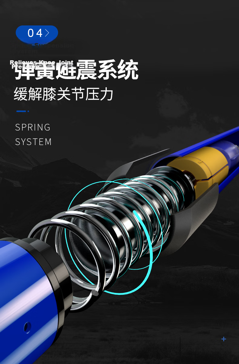 CAMEL [Qingfeng] Hiking Pole, Outdoor Trekking, Lightweight Portable Telescopic Mountaineering Equipment, Aluminum Alloy Walking Stick 14