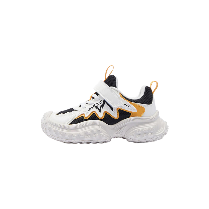 361° Kids Sports Shoes 2026 Spring Boys and Girls Toddler 3-7 Years Soft Elastic Durable Casual Running Shoes Black Size 31