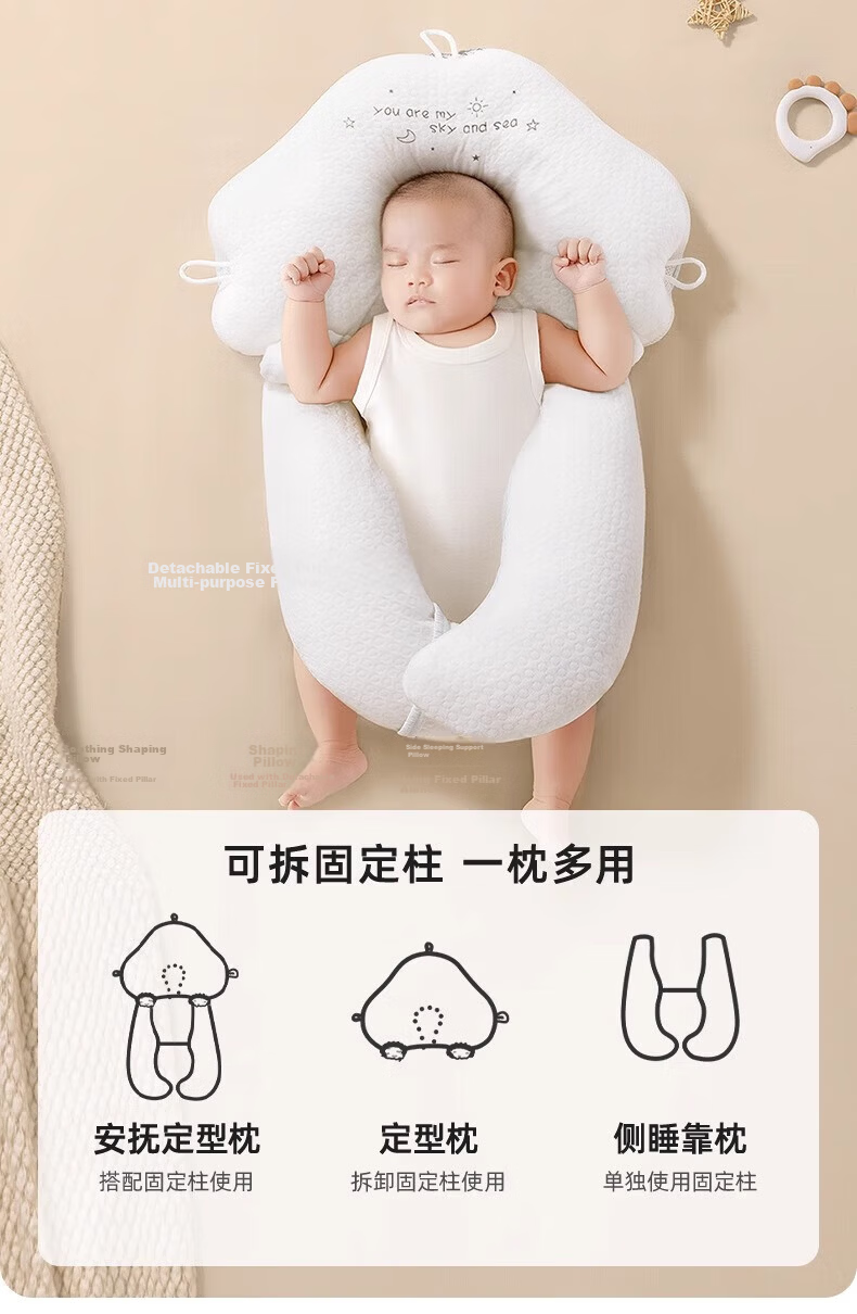 Beitaisi Anti-Reflux Ramp Pad, Baby Feeding Ramp Pillow, Anti-Choking Milk Spill Lying Feeding Breastfeeding Pillow for 0-6 Months 11