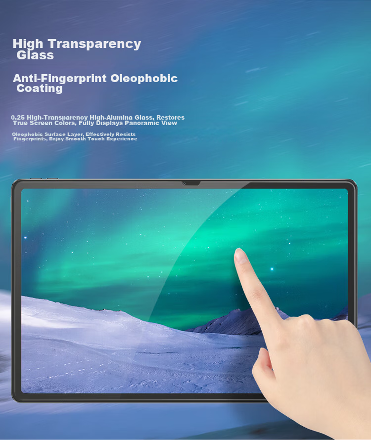 Lenovo Xiaoxin Pad2024 Tablet Screen Protector, Multi-Size Universal, Diamond-Grade Strength, HD Clear Tempered Glass Film 3