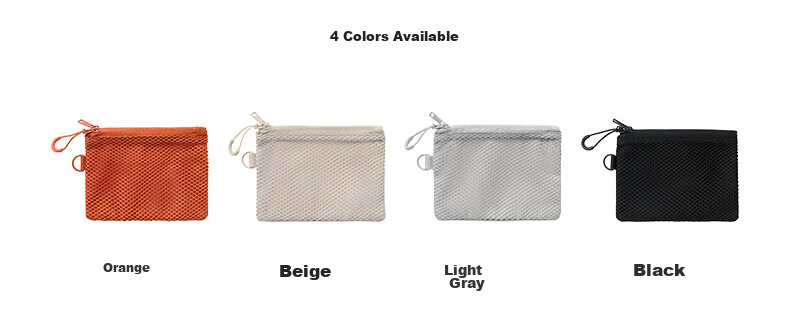 MUJI Recycled Polyester Fiber Double Zipper Bag Travel Bag Orange M 4
