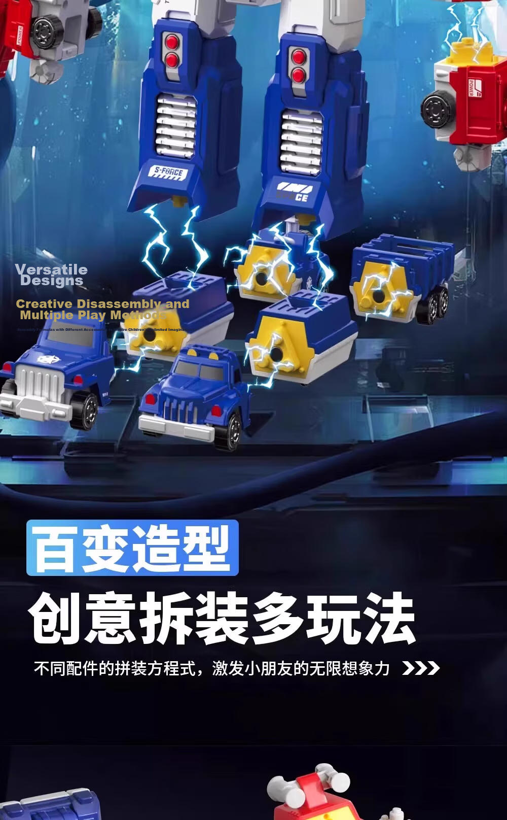 Soumade Children's Transforming Robot Car, Dual-Mode Toy Vehicle for Boys Aged 3-6, Educational Birthday Gift 9