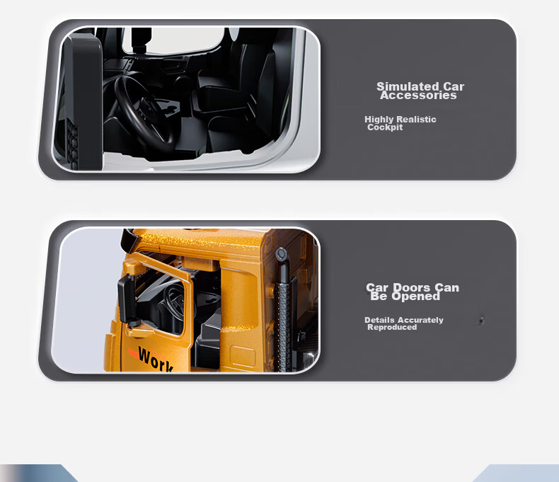 BEIBITONGHUA 1:16 Alloy Dump Truck Construction Vehicle Children's Toy Car Model Transport Truck Boy's Birthday Gift 15