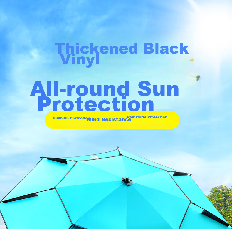 Woding Fishing Umbrella Full Stainless Steel Pole Sunshade Reinforced Thickened 10-Layer Stormproof Fishing Umbrella Camping Outdoor Beach Umbrella 1