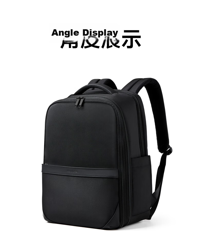 Hanke 30L Expandable Laptop Backpack 17-inch Classic Black Unisex Travel Commuter Business Large Capacity School Bag 38