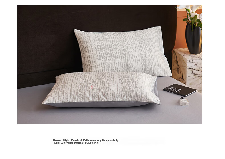 MUJI 100% Cotton Four-Piece Bedding Set, All Cotton Bed Sheet and Duvet Cover, King Size 220x240cm for 1.8/2.0m Bed 24
