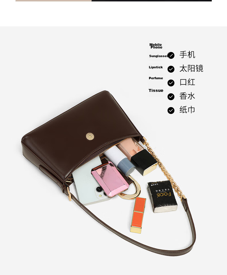 C.BANNER Leather Women's Chain Shoulder Bag Crossbody Underarm Bag Luxury Birthday Gift for Girlfriend Wife 4