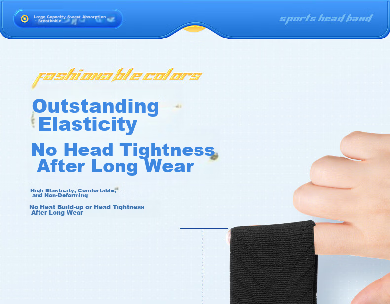 Li-Ning Men's Sports Sweatband Sweat-Absorbing Headband Sweat-Wicking Headscarf Running Hairband Headband Basketball Badminton Gear 8