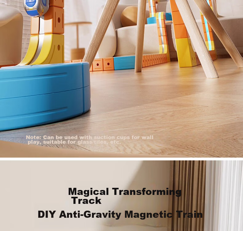 SHANGYUN Children's Toy Car for Boys, Anti-Gravity Track Roller Coaster, Educational Assembly DIY Train, Birthday Gift for Ages 3-6, 10 9
