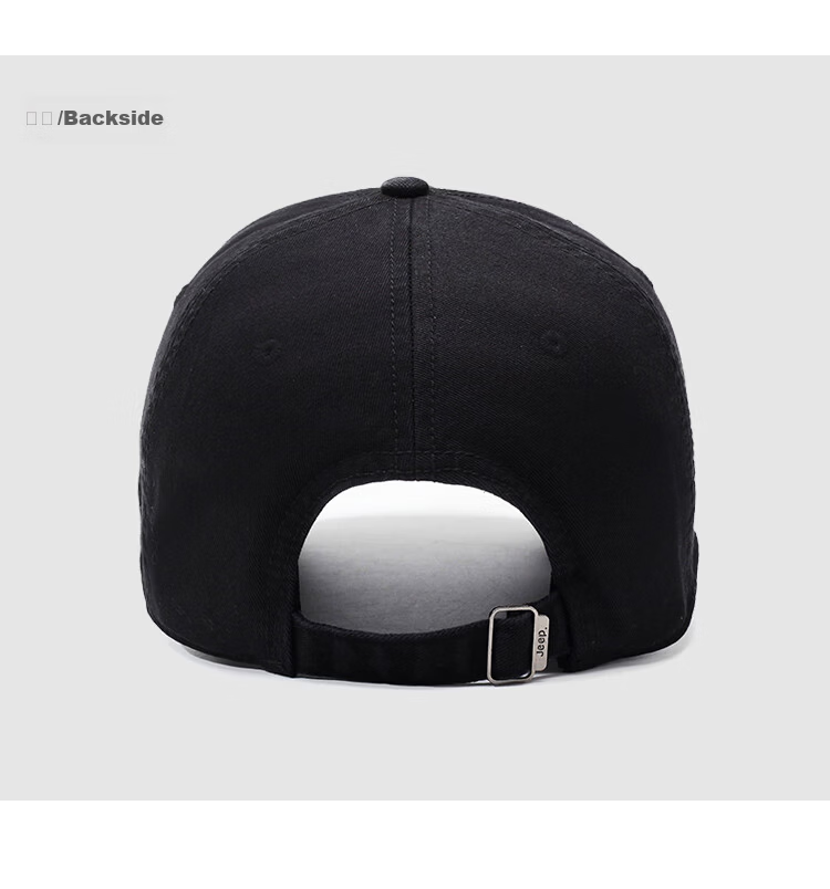 JEEP Men's Baseball Cap Four-Season Trendy Versatile Sunshade Hat Unisex Black 18