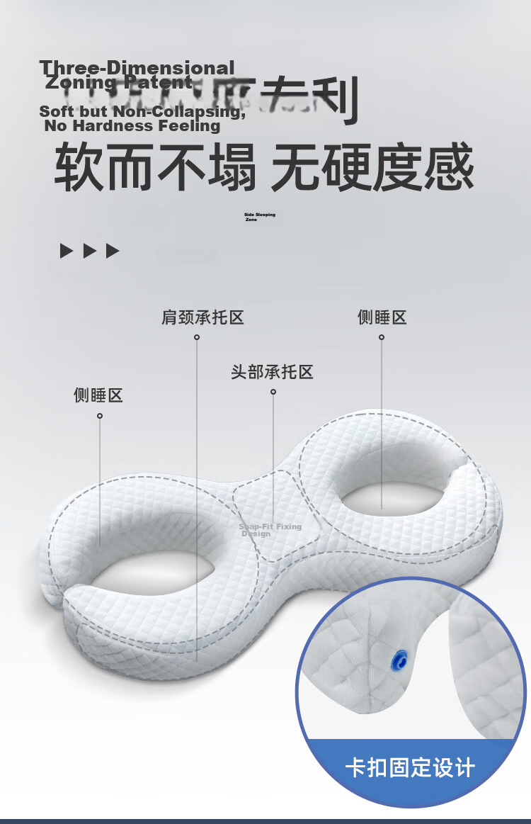 Aeromax Face Pillow Side Sleeping Pillow Beauty Non-Pressure Face Prone Pillow Ear Protection Cervical Pillow Gift Box Set 4