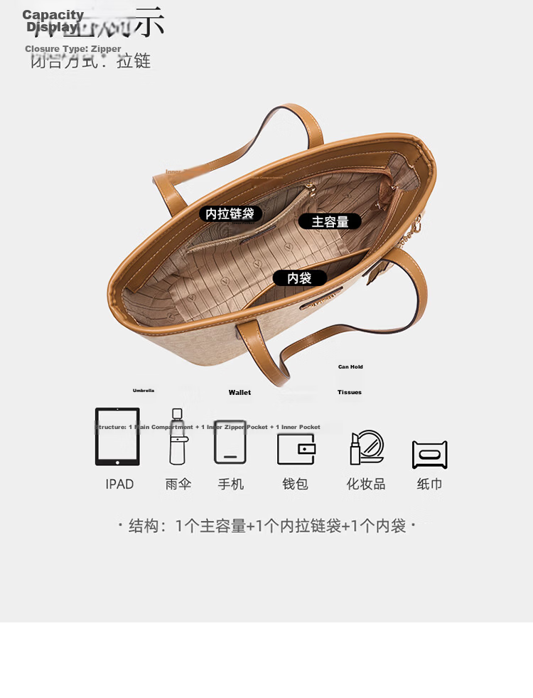 Aokang Women's New Fashion Chic Tote Bag Versatile Large Capacity Shoulder Bag Practical High-End Birthday Gift for Girlfriend 15