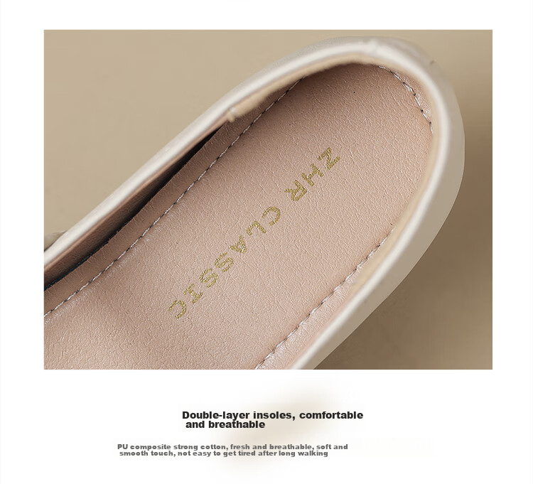 ZHR Women's Shallow Mary Jane Shoes 2026 Summer Flat Lightweight Comfortable Soft Sole Single Shoes AH607 Silver Size 40 8