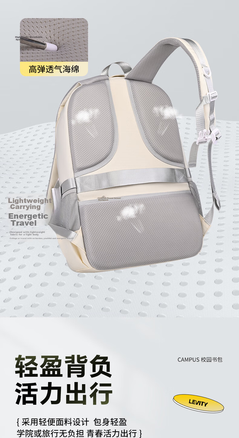 Edison High School Backpack Spine Protection Load Reduction Reflective Water-Resistant Large Capacity Student Travel Bag 2486-1 9