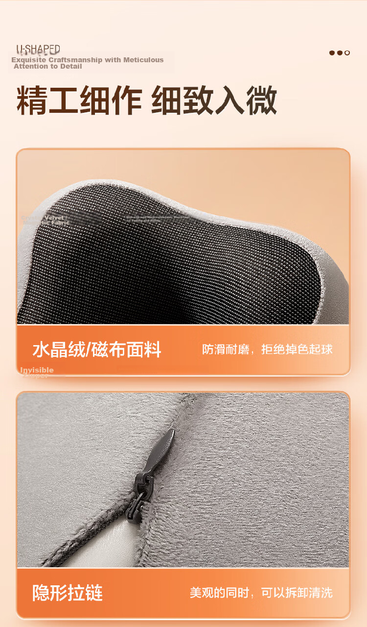 Mixiaoshu U-Shaped Pillow, Nap Pillow, Sleeping Cervical Pillow, Specialized Memory Foam Neck Support Pillow, for Car, Airplane Travel, Nap 20