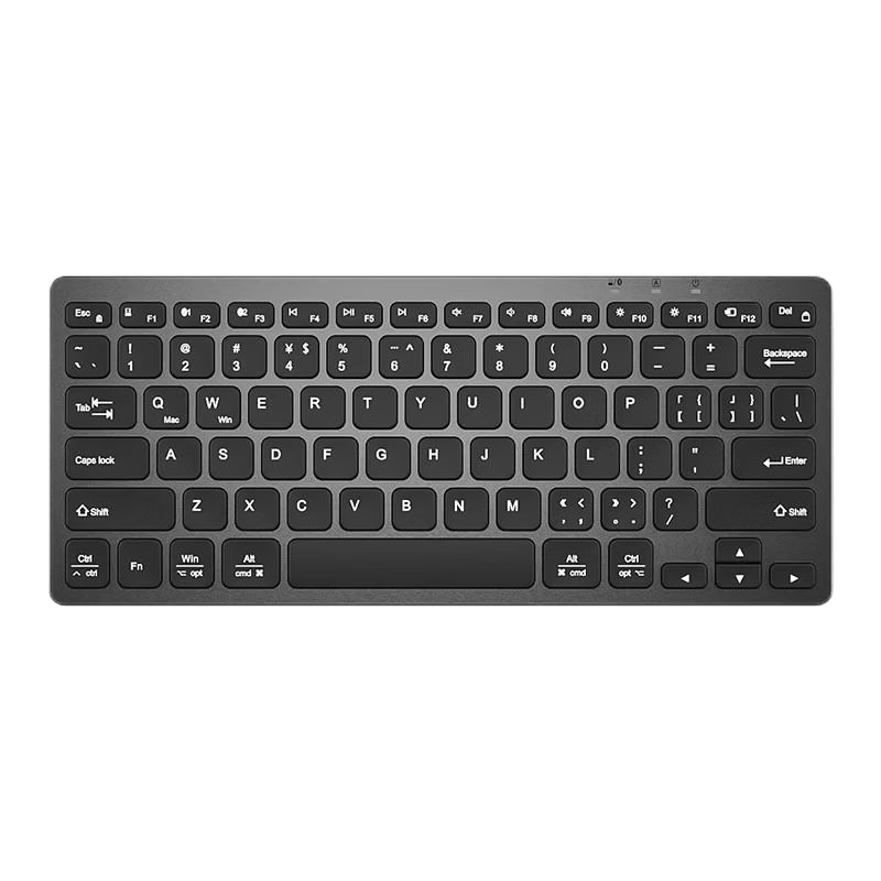 B.O.W Hangshi K-610 Wireless Keyboard Round Keycap Keyboard Cute Small 79-Key White for Laptop Office Girls
