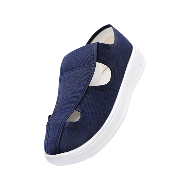 Mitz Anti-Static Dust-Free Four-Hole Shoes Thickened Soft Sole Dustproof Breathable Electronic Factory Workshop Protective Shoes Laboratory Unisex Work Shoes Navy Blue PU Sole Four-Hole Shoes Size 41