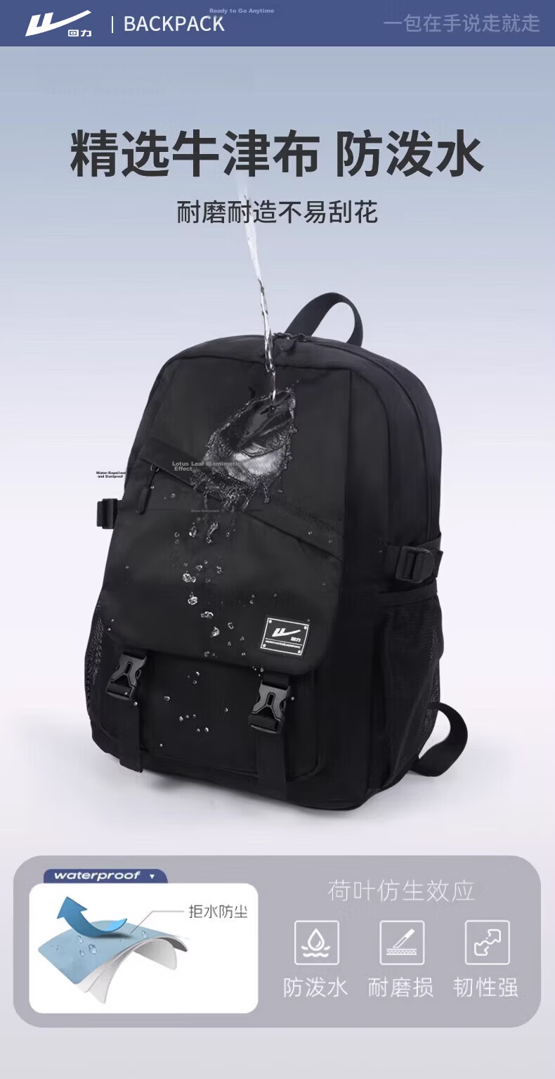 Warrior Backpack Men's Casual Water-Resistant Laptop Travel Bag Large Capacity School Bag for High School, Middle School, and College Students 10
