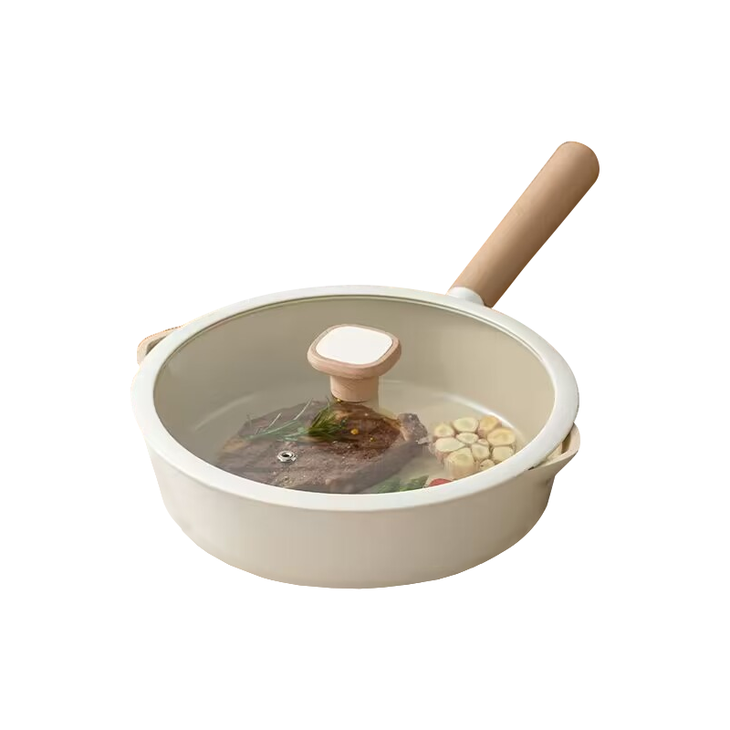 Amercook Titanium Ceramic Non-Stick Frying Pan 26cm for Steak, Eggs, Pancakes Compatible with Induction and Gas Stoves