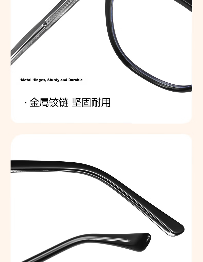 Cuntiandaofu Blue Light Blocking Glasses, Myopia Glasses, Anti-Radiation Glasses, Large Frame Slimming High-Definition Glasses for Men And Women, Glossy Black Frame, -1.00 Diopter 14